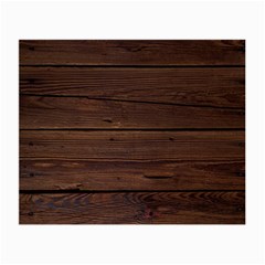 Rustic Dark Brown Wood Wooden Fence Background Elegant Small Glasses Cloth (2-side) by yoursparklingshop