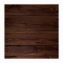 Rustic Dark Brown Wood Wooden Fence Background Elegant Medium Glasses Cloth (2-side) by yoursparklingshop