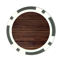 Rustic Dark Brown Wood Wooden Fence Background Elegant Poker Chip Card Guard (10 Pack) by yoursparklingshop