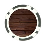 Rustic Dark Brown Wood Wooden Fence Background Elegant Poker Chip Card Guard (10 pack) Front