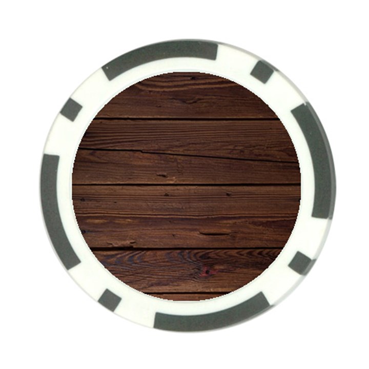 Rustic Dark Brown Wood Wooden Fence Background Elegant Poker Chip Card Guard (10 pack)