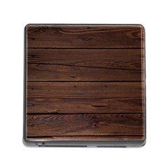 Rustic Dark Brown Wood Wooden Fence Background Elegant Memory Card Reader (square) by yoursparklingshop