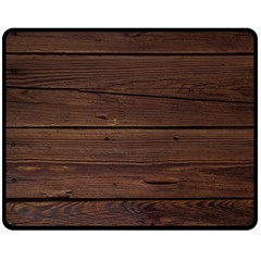 Rustic Dark Brown Wood Wooden Fence Background Elegant Fleece Blanket (medium)  by yoursparklingshop