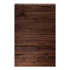 Rustic Dark Brown Wood Wooden Fence Background Elegant Shower Curtain 48  X 72  (small)  by yoursparklingshop