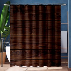 Rustic Dark Brown Wood Wooden Fence Background Elegant Shower Curtain 60  X 72  (medium)  by yoursparklingshop