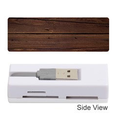 Rustic Dark Brown Wood Wooden Fence Background Elegant Memory Card Reader (stick)  by yoursparklingshop