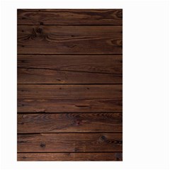 Rustic Dark Brown Wood Wooden Fence Background Elegant Small Garden Flag (two Sides) by yoursparklingshop