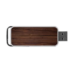 Rustic Dark Brown Wood Wooden Fence Background Elegant Portable Usb Flash (two Sides) by yoursparklingshop