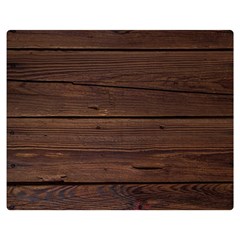 Rustic Dark Brown Wood Wooden Fence Background Elegant Double Sided Flano Blanket (medium)  by yoursparklingshop