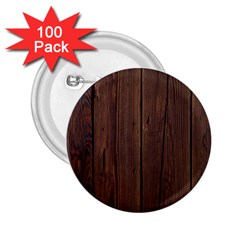 Rustic Dark Brown Wood Wooden Fence Background Elegant Natural Country Style 2 25  Buttons (100 Pack)  by yoursparklingshop