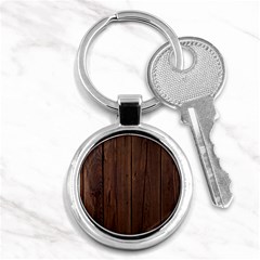 Rustic Dark Brown Wood Wooden Fence Background Elegant Natural Country Style Key Chains (round)  by yoursparklingshop