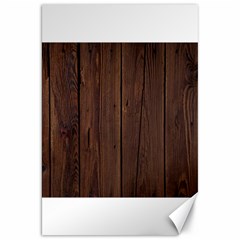 Rustic Dark Brown Wood Wooden Fence Background Elegant Natural Country Style Canvas 20  X 30   by yoursparklingshop