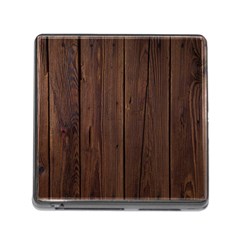 Rustic Dark Brown Wood Wooden Fence Background Elegant Natural Country Style Memory Card Reader (square) by yoursparklingshop