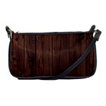 Rustic Dark Brown Wood Wooden Fence Background Elegant Natural Country Style Shoulder Clutch Bags Front