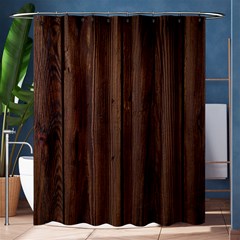 Rustic Dark Brown Wood Wooden Fence Background Elegant Natural Country Style Shower Curtain 60  X 72  (medium)  by yoursparklingshop