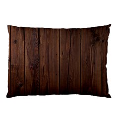 Rustic Dark Brown Wood Wooden Fence Background Elegant Natural Country Style Pillow Case (two Sides) by yoursparklingshop