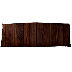 Rustic Dark Brown Wood Wooden Fence Background Elegant Natural Country Style Body Pillow Case (dakimakura) by yoursparklingshop