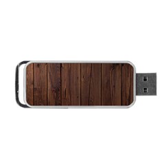 Rustic Dark Brown Wood Wooden Fence Background Elegant Natural Country Style Portable Usb Flash (one Side) by yoursparklingshop