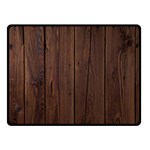 Rustic Dark Brown Wood Wooden Fence Background Elegant Natural Country Style Double Sided Fleece Blanket (Small)  45 x34  Blanket Front