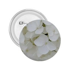 Hydrangea Flowers Blossom White Floral Elegant Bridal Chic 2.25  Buttons