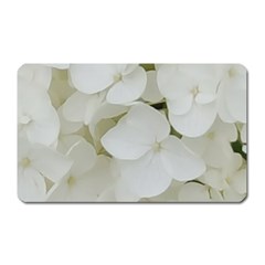 Hydrangea Flowers Blossom White Floral Elegant Bridal Chic Magnet (rectangular) by yoursparklingshop