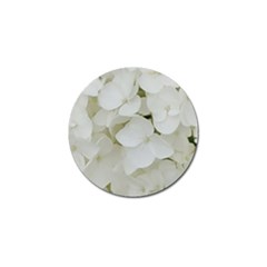 Hydrangea Flowers Blossom White Floral Elegant Bridal Chic Golf Ball Marker (4 pack)