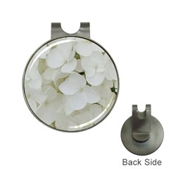 Hydrangea Flowers Blossom White Floral Elegant Bridal Chic Hat Clips with Golf Markers