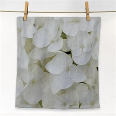 Hydrangea Flowers Blossom White Floral Elegant Bridal Chic Face Towel