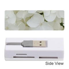 Hydrangea Flowers Blossom White Floral Elegant Bridal Chic Memory Card Reader (stick)  by yoursparklingshop