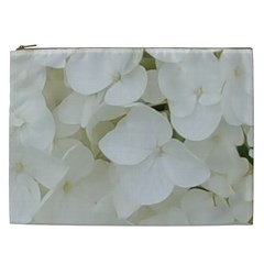 Hydrangea Flowers Blossom White Floral Elegant Bridal Chic Cosmetic Bag (xxl)  by yoursparklingshop