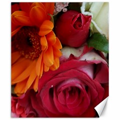 Floral Photography Orange Red Rose Daisy Elegant Flowers Bouquet Canvas 20  X 24  