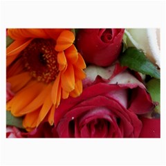 Floral Photography Orange Red Rose Daisy Elegant Flowers Bouquet Large Glasses Cloth