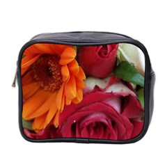 Floral Photography Orange Red Rose Daisy Elegant Flowers Bouquet Mini Toiletries Bag 2-side by yoursparklingshop