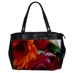 Floral Photography Orange Red Rose Daisy Elegant Flowers Bouquet Office Handbags by yoursparklingshop