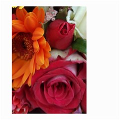 Floral Photography Orange Red Rose Daisy Elegant Flowers Bouquet Small Garden Flag (two Sides) by yoursparklingshop