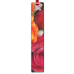 Floral Photography Orange Red Rose Daisy Elegant Flowers Bouquet Large Book Marks by yoursparklingshop