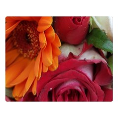 Floral Photography Orange Red Rose Daisy Elegant Flowers Bouquet Double Sided Flano Blanket (large) 