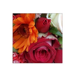 Floral Photography Orange Red Rose Daisy Elegant Flowers Bouquet Satin Bandana Scarf