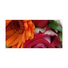 Floral Photography Orange Red Rose Daisy Elegant Flowers Bouquet Yoga Headband by yoursparklingshop