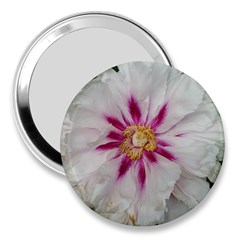 Floral Soft Pink Flower Photography Peony Rose 3  Handbag Mirrors