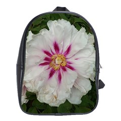 Floral Soft Pink Flower Photography Peony Rose School Bag (xl) by yoursparklingshop