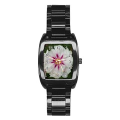 Floral Soft Pink Flower Photography Peony Rose Stainless Steel Barrel Watch by yoursparklingshop