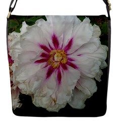 Floral Soft Pink Flower Photography Peony Rose Flap Messenger Bag (S)