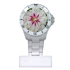 Floral Soft Pink Flower Photography Peony Rose Plastic Nurses Watch by yoursparklingshop