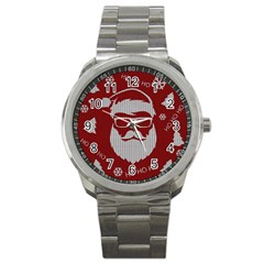 Ugly Christmas Sweater Sport Metal Watch by Valentinaart