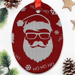 Ugly Christmas Sweater Oval Ornament (two Sides) by Valentinaart