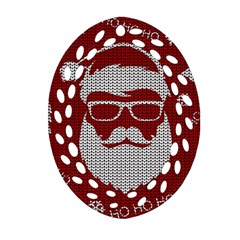 Ugly Christmas Sweater Ornament (oval Filigree) by Valentinaart