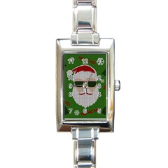 Ugly Christmas Sweater Rectangle Italian Charm Watch by Valentinaart