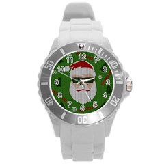 Ugly Christmas Sweater Round Plastic Sport Watch (l) by Valentinaart