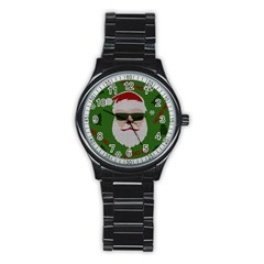 Ugly Christmas Sweater Stainless Steel Round Watch by Valentinaart